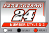 PRINTED NUMBER SET G-2